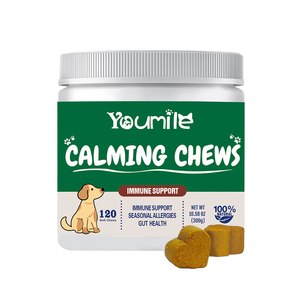 Dog Calming Chews for Stress Relief & Separation Anxiety Support - 120 Count