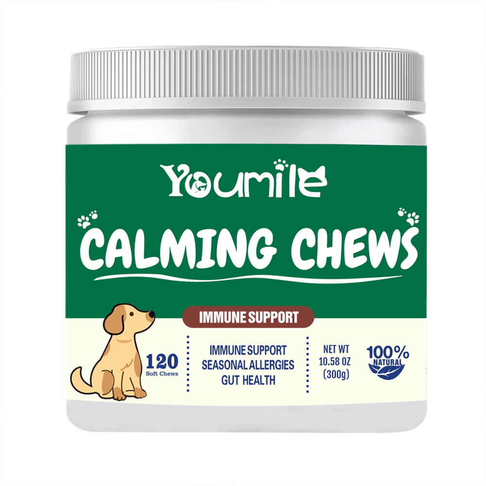 Dog Calming Chews for Stress Relief & Separation Anxiety Support - 120 Count