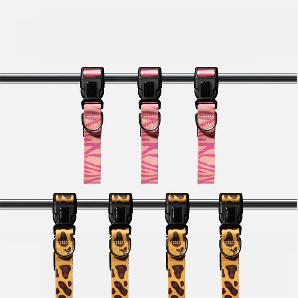 Fashion Print Nylon Lightweight Dog Collar Leash Walking Set