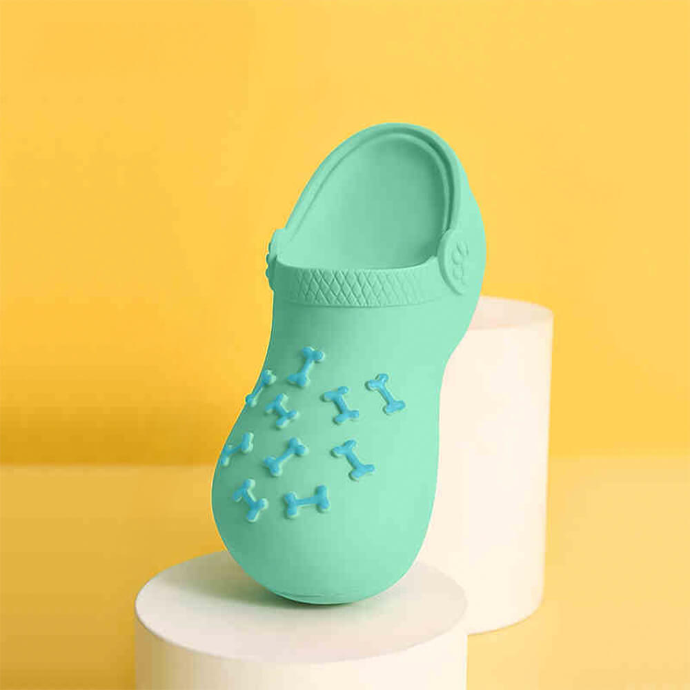 Jouet interactif et Durable pour chien, pantoufles en Latex, couineur, nettoyage des dents