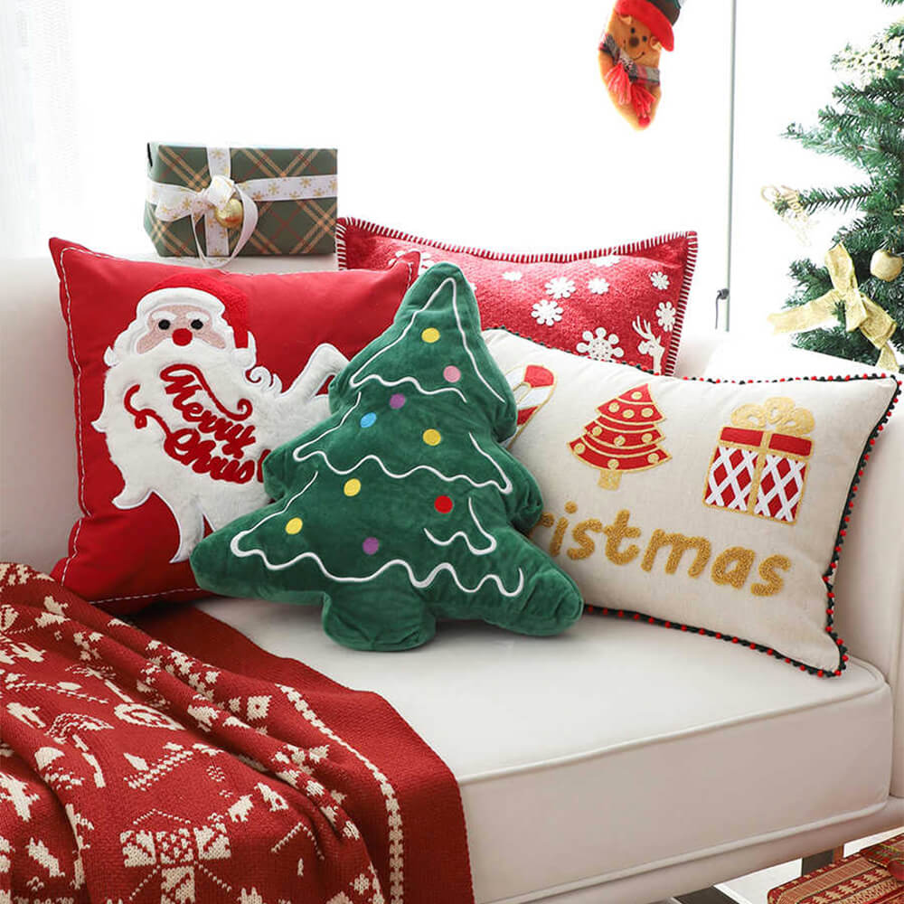 Dekoratives Lendenkissen für das Sofa „Merry Christmas Holiday“.