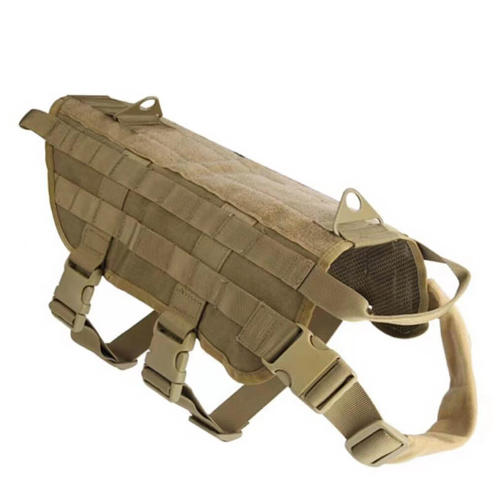 Military-Style Tactical Dog Vest with Adjustable Straps