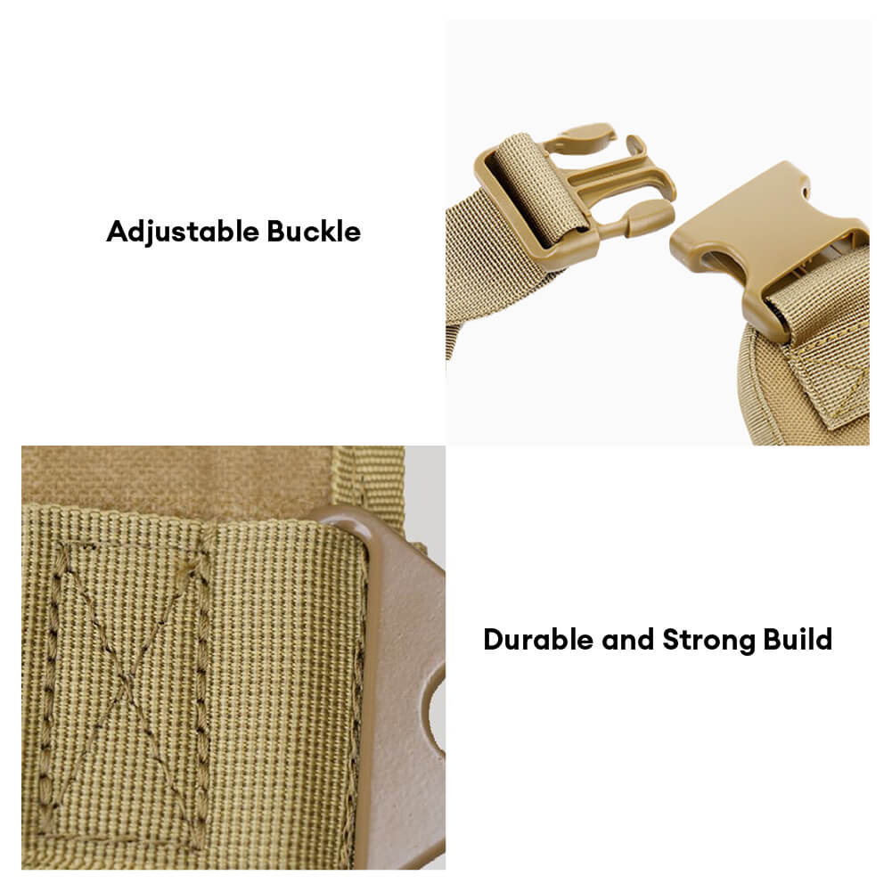 Military-Style Tactical Dog Vest with Adjustable Straps