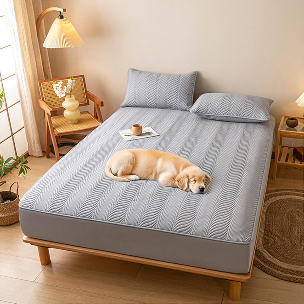 Pet-Friendly Waterproof Quilted Fitted Sheet Mattress Cover