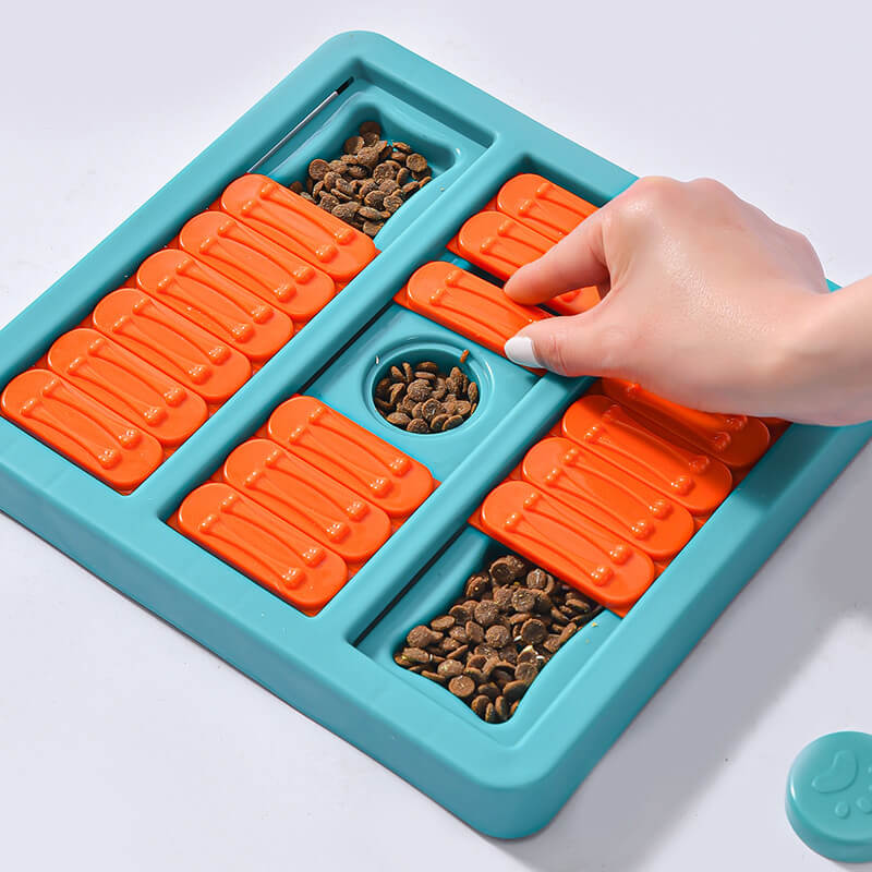 Square Interactive Slow Feeder Dog Puzzle Toy