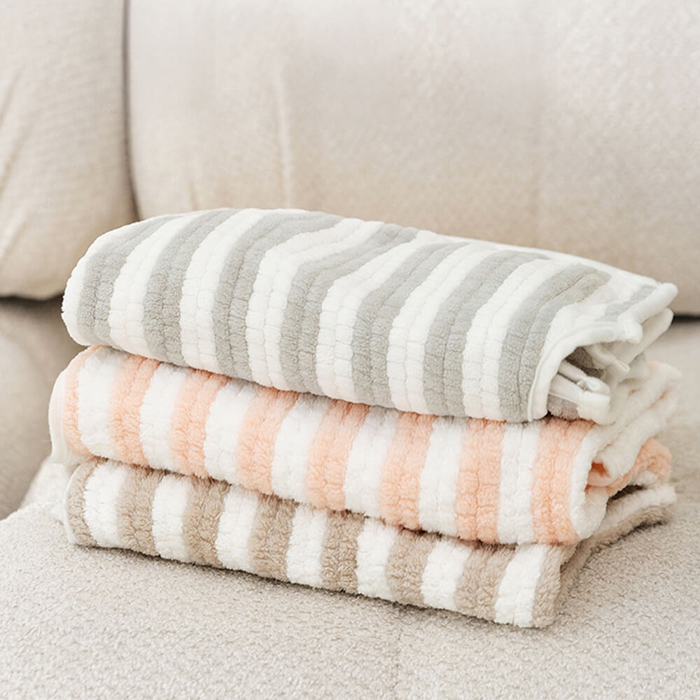 Absorbente rayado grueso grande para la piel de la piel del perro múltiple toalla de baño del perro