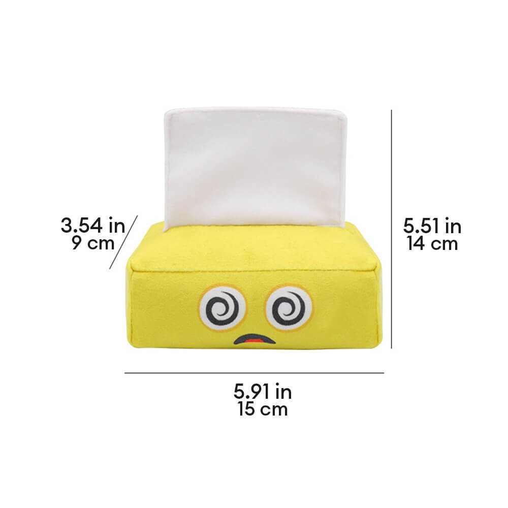 Juguete de perro de peluche interactivo de chirriador lavable de la caja de pañuelos