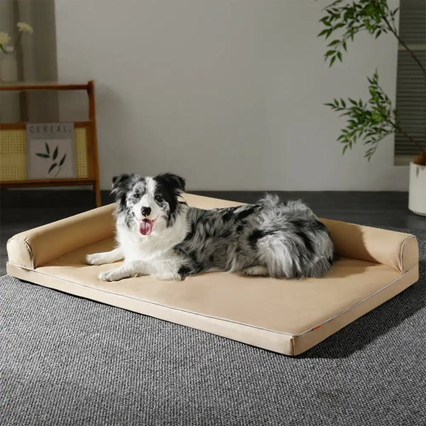 Waterproof Egg Foam Orthopedic Bed with L Bolster Sides Large Dog Bed
