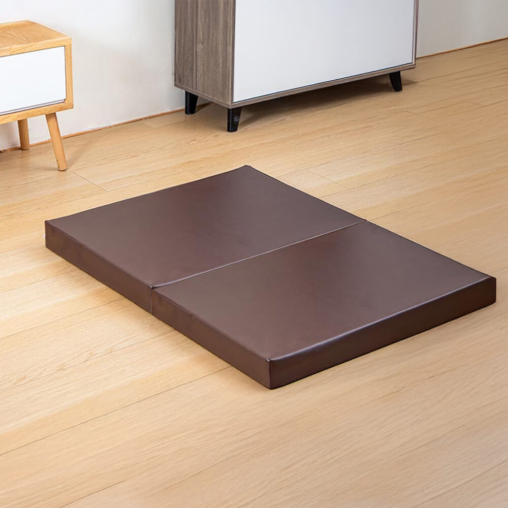 Alfombra de perros plegable ortopédico de cuero PU impermeable