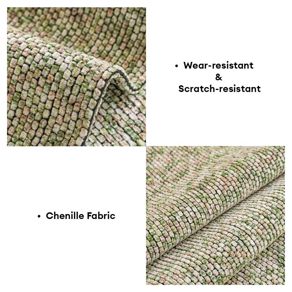 Chic Chenille Bouclé Non-Slip Couch Cover with Wavy Tassel Trim