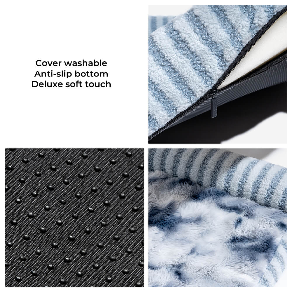 Deluxe Fluffy Full Support Ansieving Larm Bed para perros