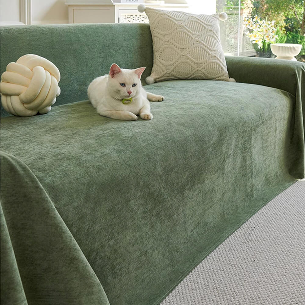 Soft and Waterproof Scratch-Resistant Non-Linting Throw Couch Cover