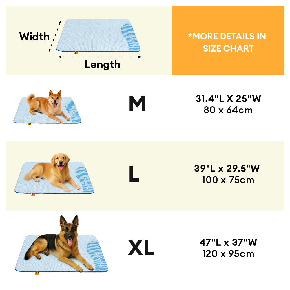 Large Washable Cooling Non-slip Dog Mat - Cooling Nap