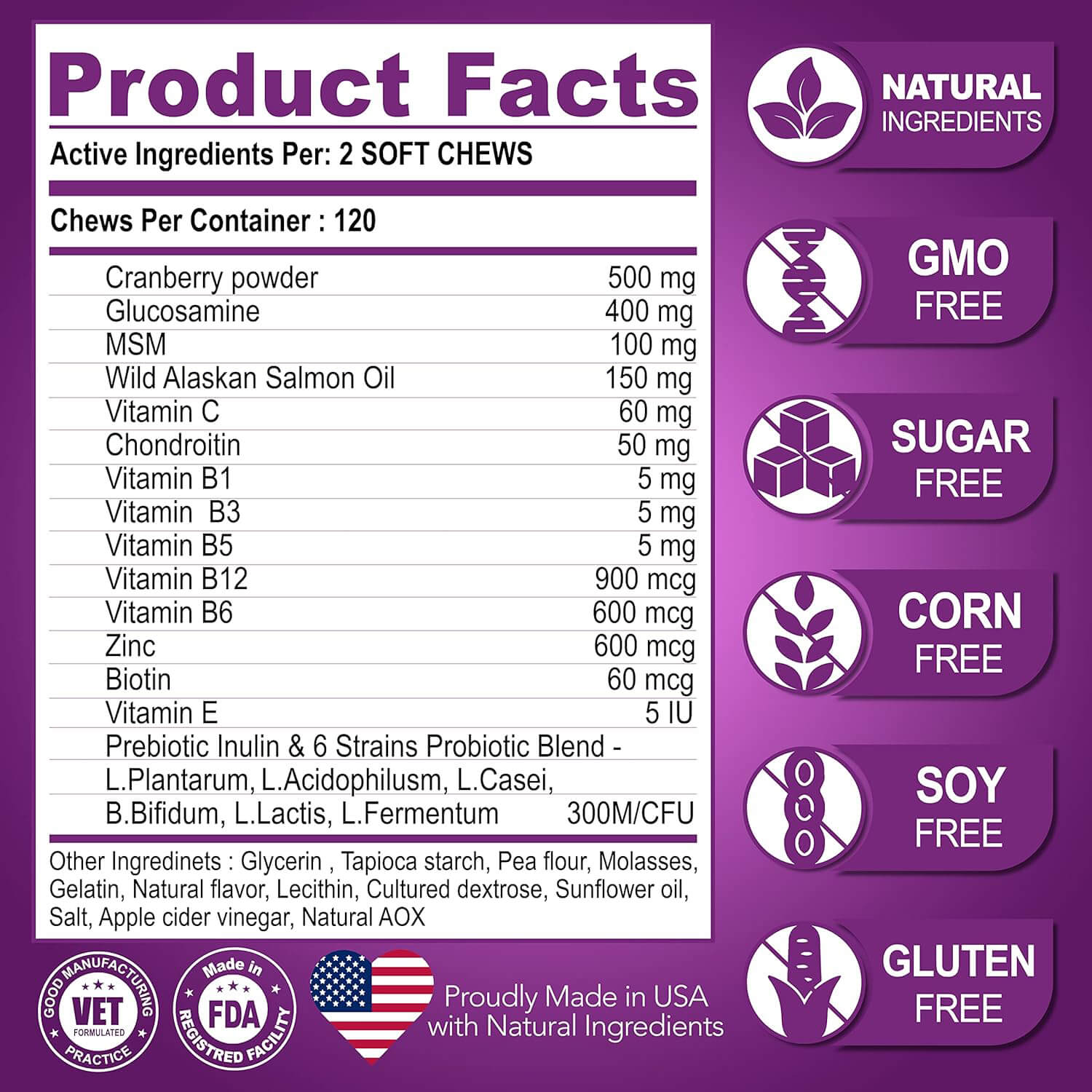 Multivitamin Soft Chews for Dogs - Daily Supplement for Overall Health and Wellness