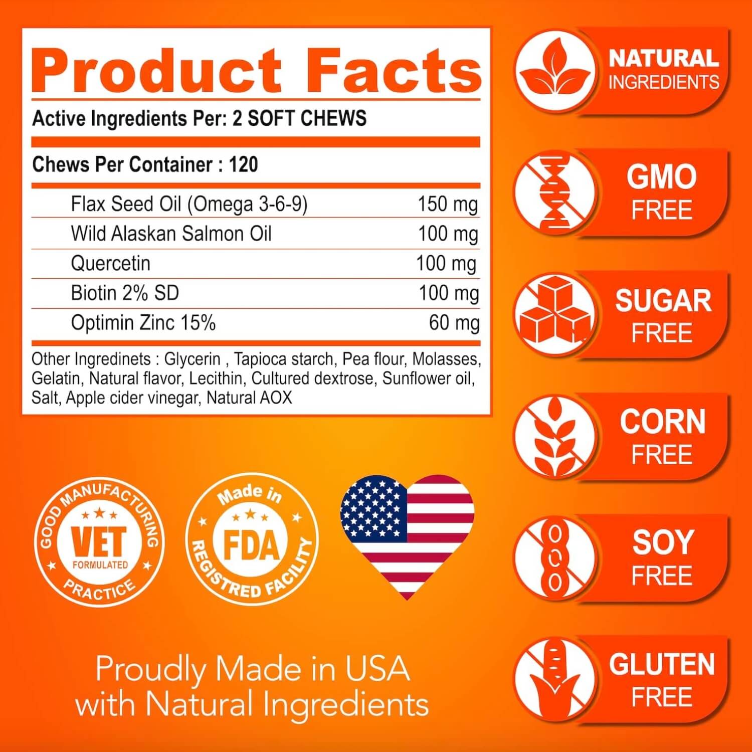 Omega-3 Fish Oil Supplement for Dogs - Supports Coat & Skin Health
