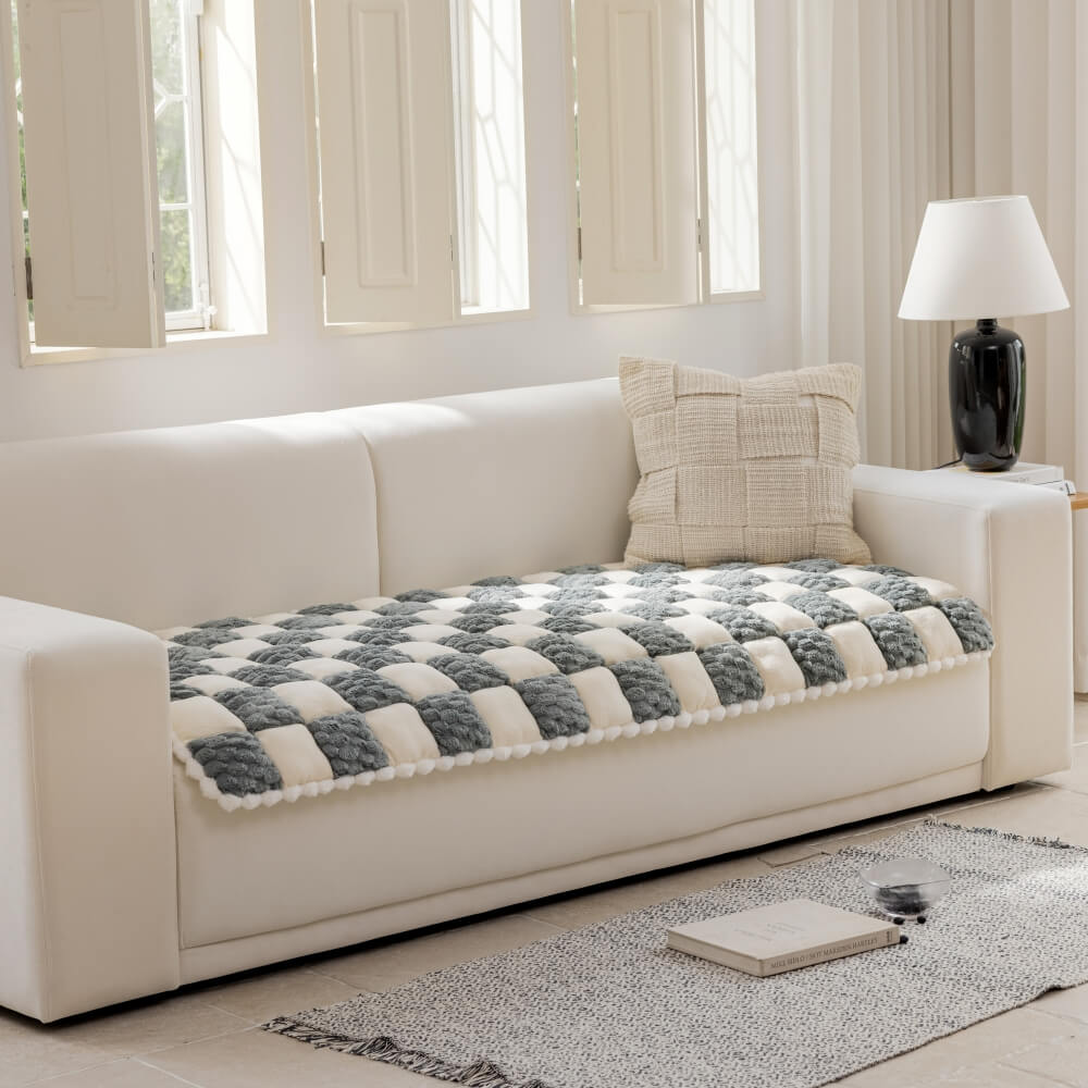 Peluche hecho a mano <tc>Color</tc> Tapete para perros Block, protector de sofá suave y antideslizante