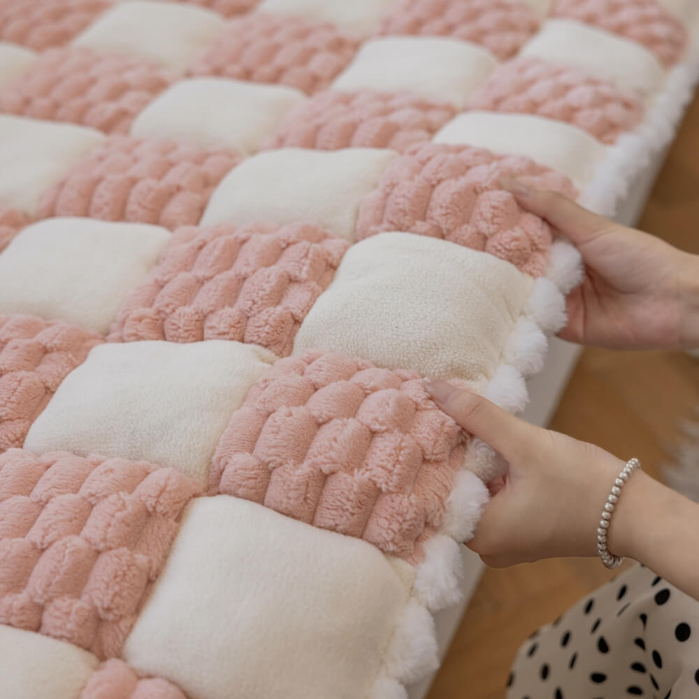 Peluche hecho a mano <tc>Color</tc> Tapete para perros Block, protector de sofá suave y antideslizante