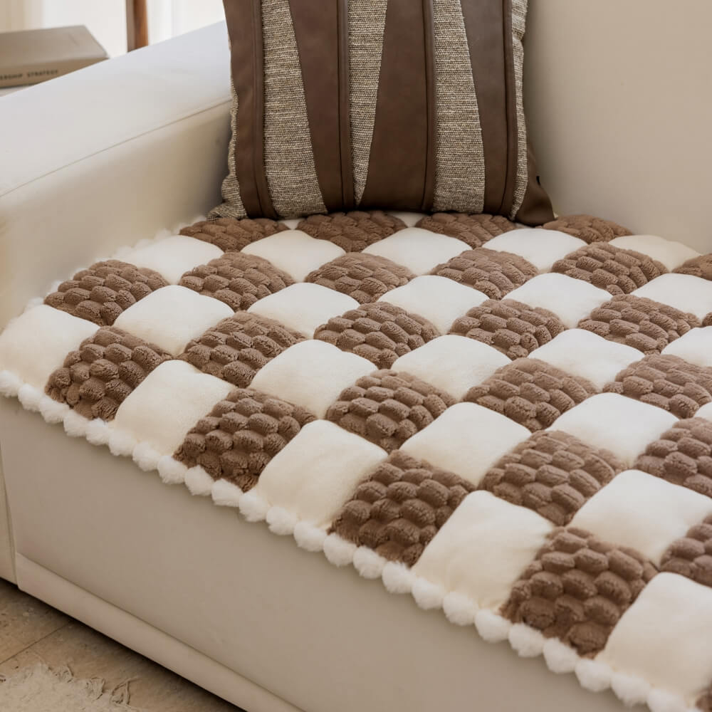 Peluche hecho a mano <tc>Color</tc> Tapete para perros Block, protector de sofá suave y antideslizante