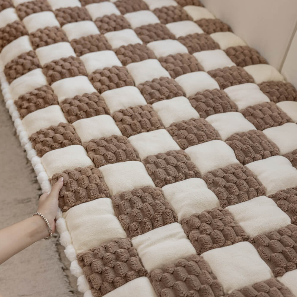 Peluche hecho a mano <tc>Color</tc> Tapete para perros Block, protector de sofá suave y antideslizante