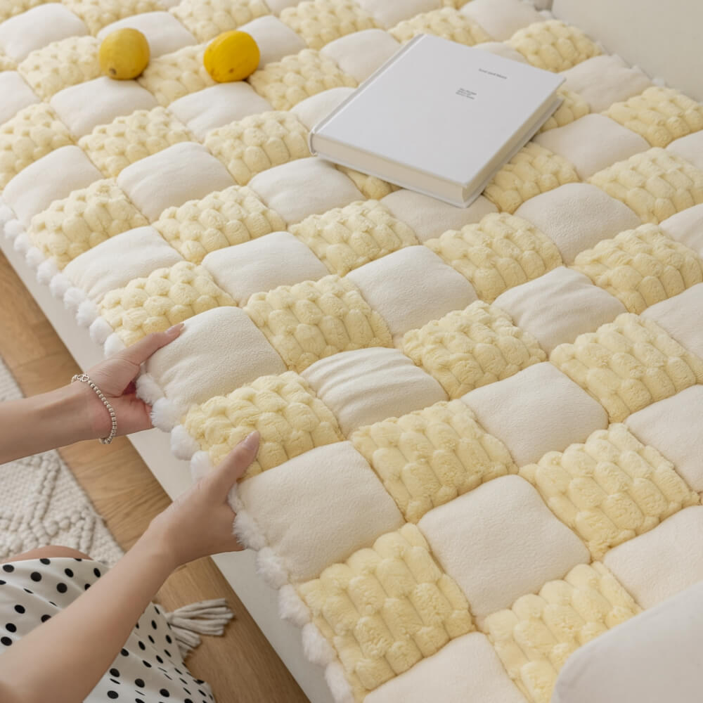 Peluche hecho a mano <tc>Color</tc> Tapete para perros Block, protector de sofá suave y antideslizante