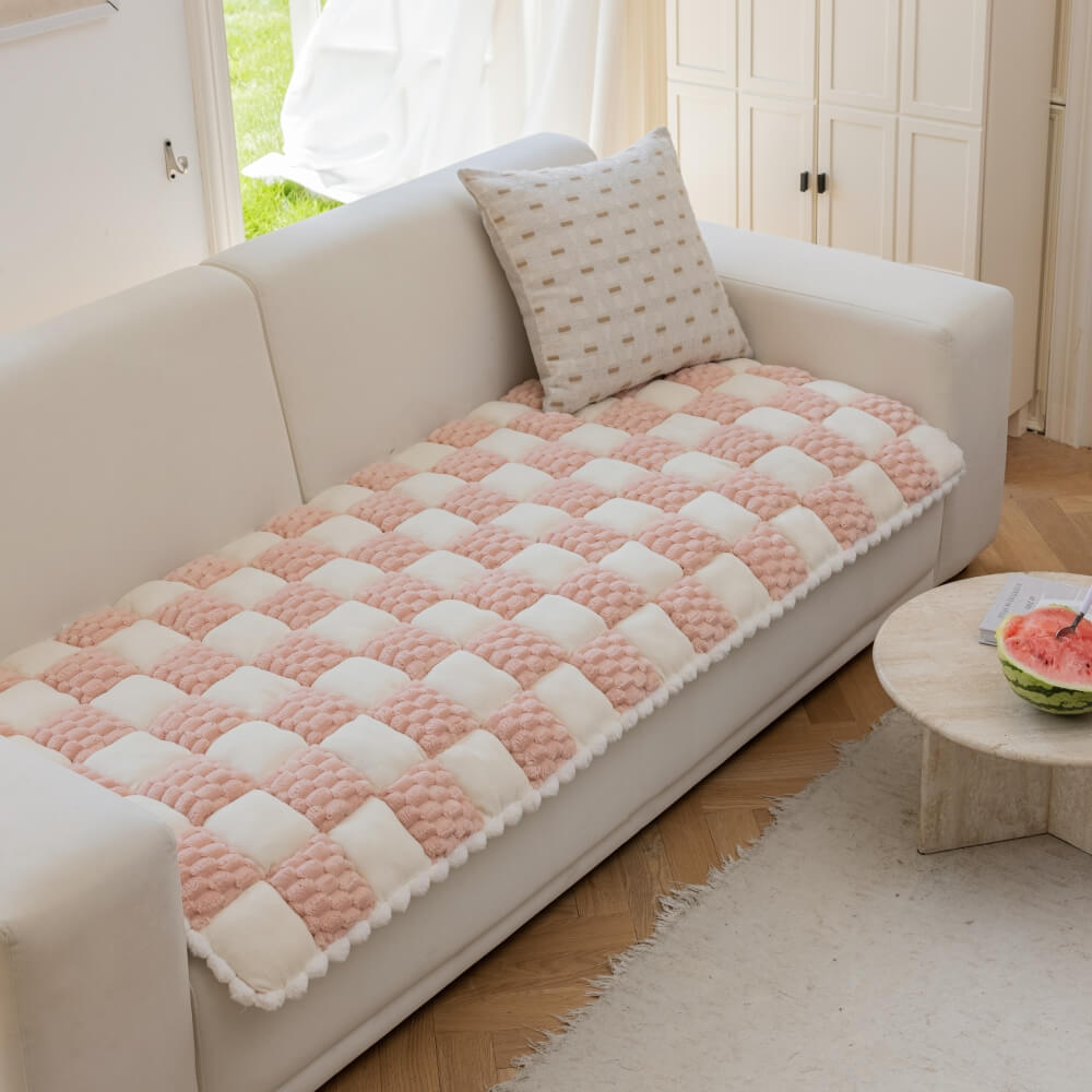 Peluche hecho a mano <tc>Color</tc> Tapete para perros Block, protector de sofá suave y antideslizante