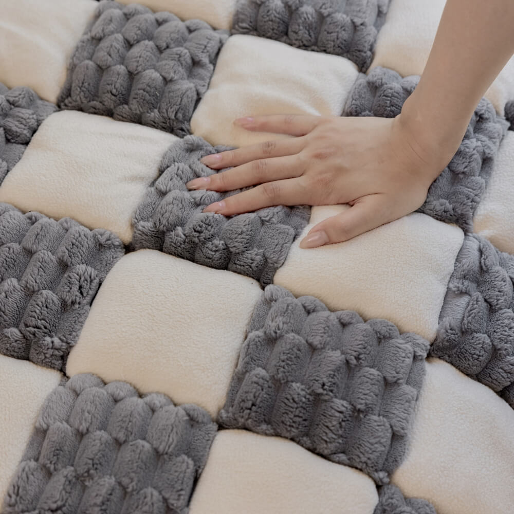 Peluche hecho a mano <tc>Color</tc> Tapete para perros Block, protector de sofá suave y antideslizante