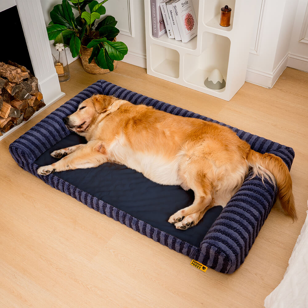 Deluxe Fluffy Full Support Ansieving Larm Bed para perros