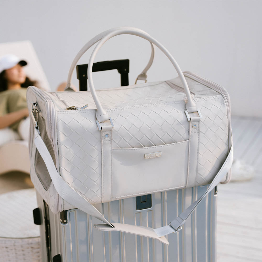 Luxury Multi-Functional Breathable Woven Leather Pet Carrier – The City Companion
