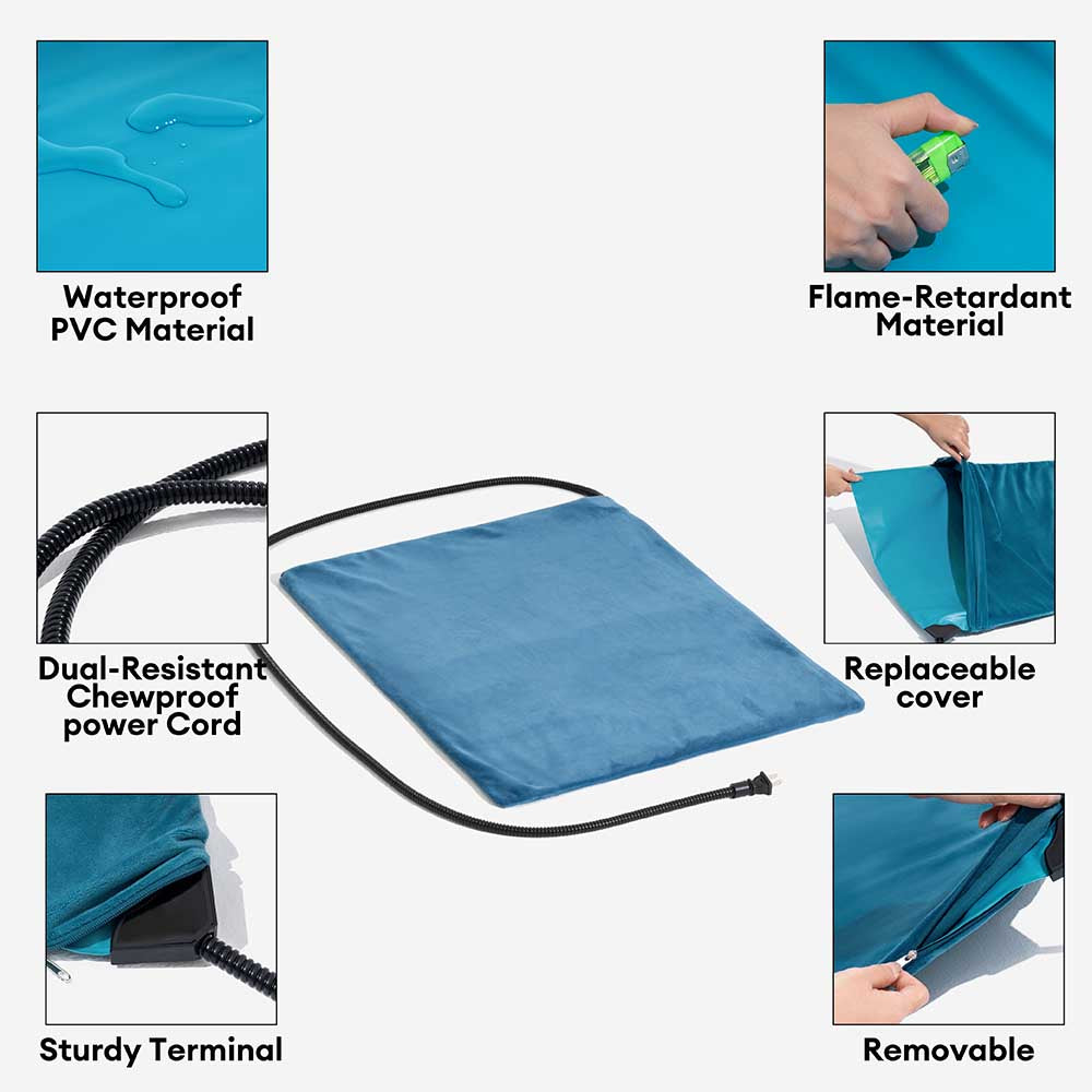 Waterproof&Chewproof Electrical Pet Heated Pad - Safe Warmth