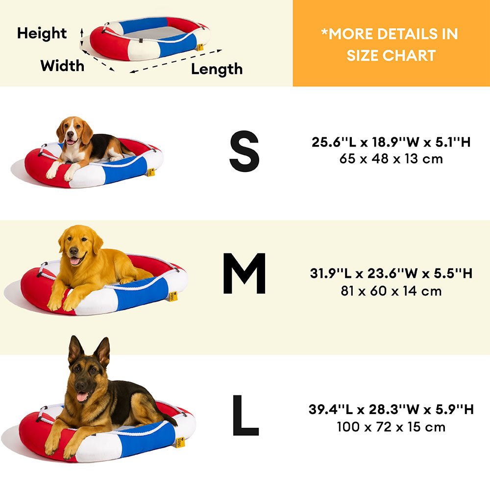 Summer Cooling Waterproof Boat-Shaped Pet Bed with Pillow – Chill Raft
