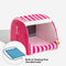 Trendy Striped House Orthopedic Dog Bed - Cozy Hideaway