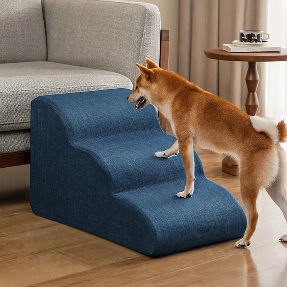 Faux Linen Anti-Scratch Joint Protection Dog Stairs