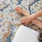 Vintage Blue & Cream Pet-Friendly Area Rug - Timeless Elegance for Your Home