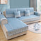 Luxury Quilted Lace Embroidery Non-Slip Couch Cover