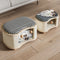 All-Season Modern 2-in-1 Enclosed Wooden Cat House Stool