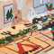 Cubierta de sofá decorativa de punto de punto de Jacquard suave con temas de Navidad