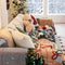 Cubierta de sofá decorativa de punto de punto de Jacquard suave con temas de Navidad