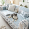 Embroidered Lace Fresh Non-Slip Couch Cover with Ruffled Trim