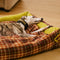 Large Washable Vintage Tartan Folding Blanket Dog Beds - Avocuddle