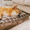 Classical Plaid Dual-Sided Removable Plush Calming Dog Mat