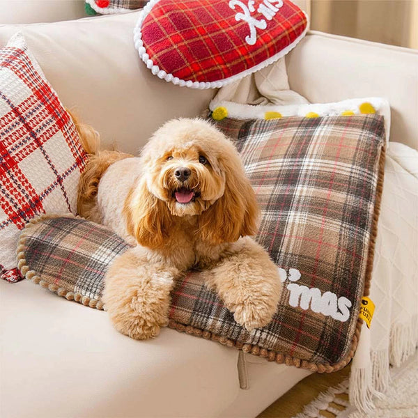 FUNNYFUZZY Christmas Stocking Cozy Pet Sleeping Bag Dog Bed – SantaNap