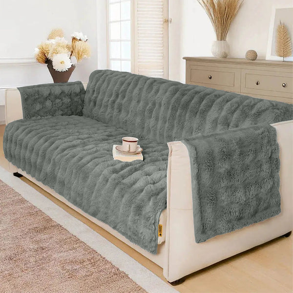 Water-resistant Fluffy Soft Furniture Protector Couch Cover-EverDry