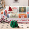 Cubierta de sofá decorativa de punto de punto de Jacquard suave con temas de Navidad