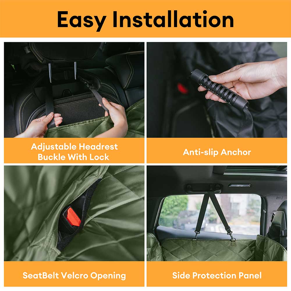 Extensor de assento traseiro para cachorro com cobertura total extra grande para quarto móvel - ideal para viagens e acampamento