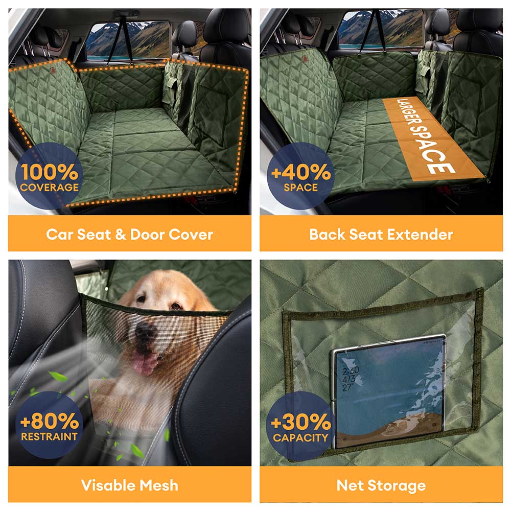 Dormitorio móvil Extensor de asiento de asiento trasero de cobertura completa de Bedroom Mobile - Ideal para viajar y acampar