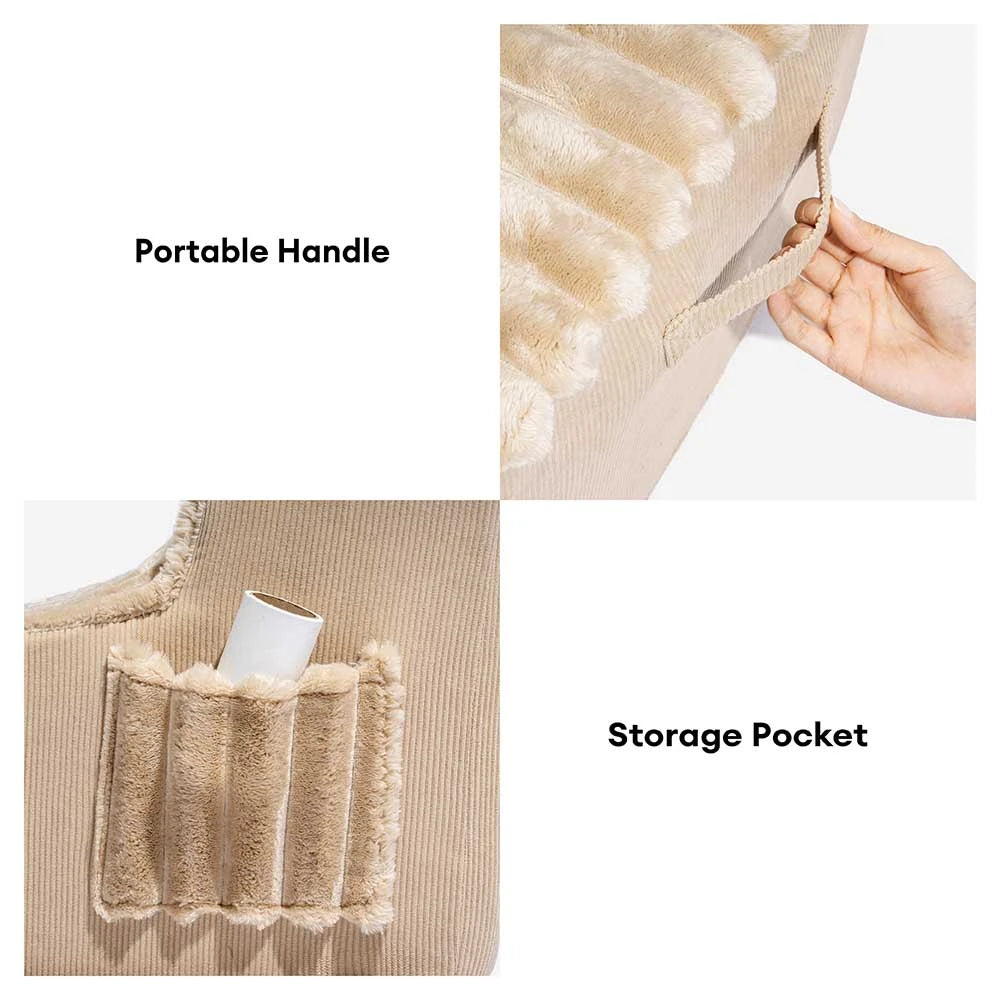 2 in 1 Fluffy Plush Sponge Detachable Pet Stair＆Bed - CreamyRamp