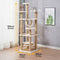 Breathable Rattan-Weave Sisal Multi-Level Cat Tree with Cozy Bed