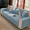 Minimalist Waterproof Wheat Stripe Design Chenille Couch Cover
