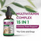 15-in-1 Dog & Cat Multivitamin Drops for UTI, Kidney, Skin, Coat Pet Supplements Support