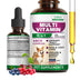 15-in-1 Dog & Cat Multivitamin Drops for UTI, Kidney, Skin, Coat Pet Supplements Support